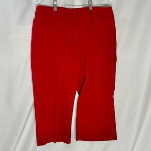 Kim Rogers Signature Sz 16 Red Crop Pants